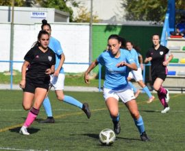Marta Méndez jugando fútbol Getafe Femenino