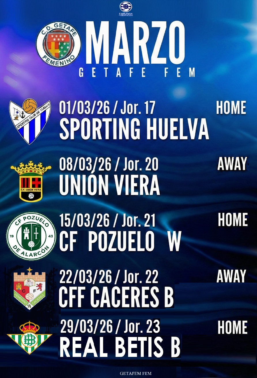 Calendario Getafem Senior A - Marzo