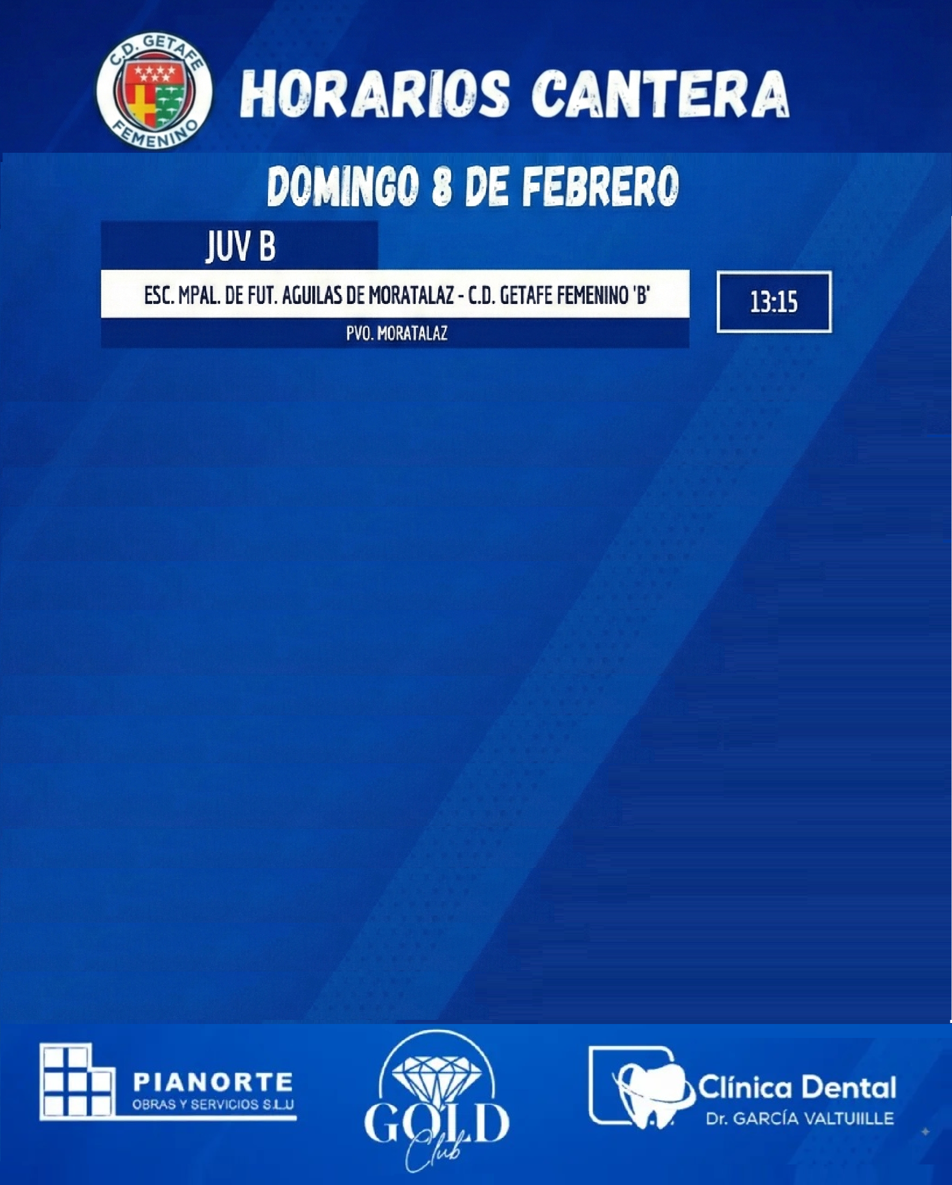 HORARIOS CANTERA 8-FEB