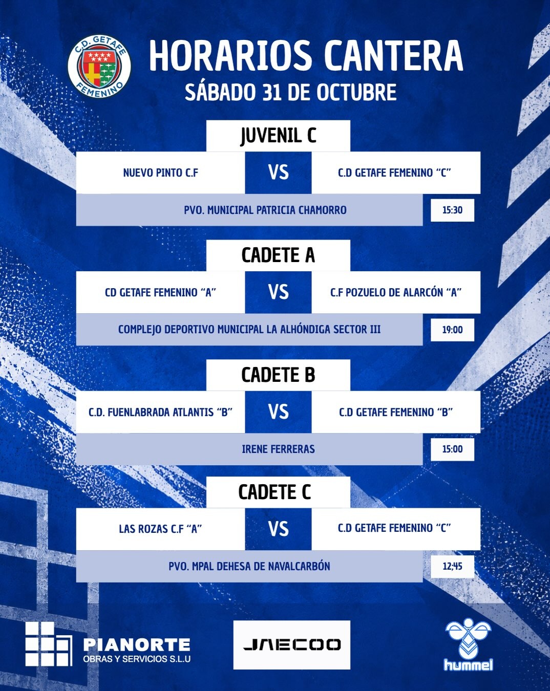 Jornada Cantera 31 Oct